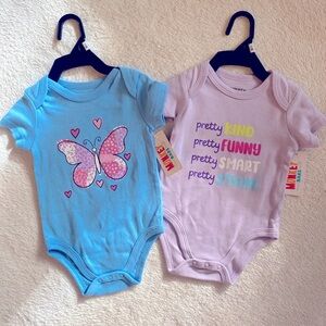 NWT x2 onesies - Size 0/3 Months